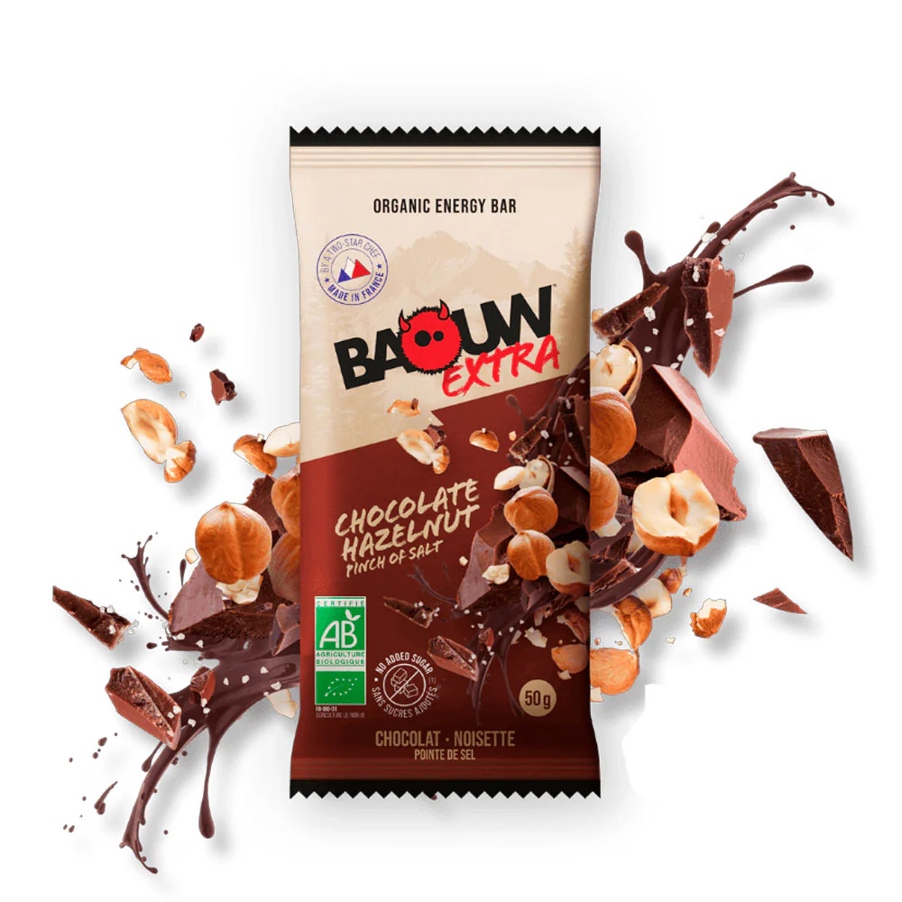 BARRITA ENERGÉTICA BAOUW - Chocolate negro y Avellana