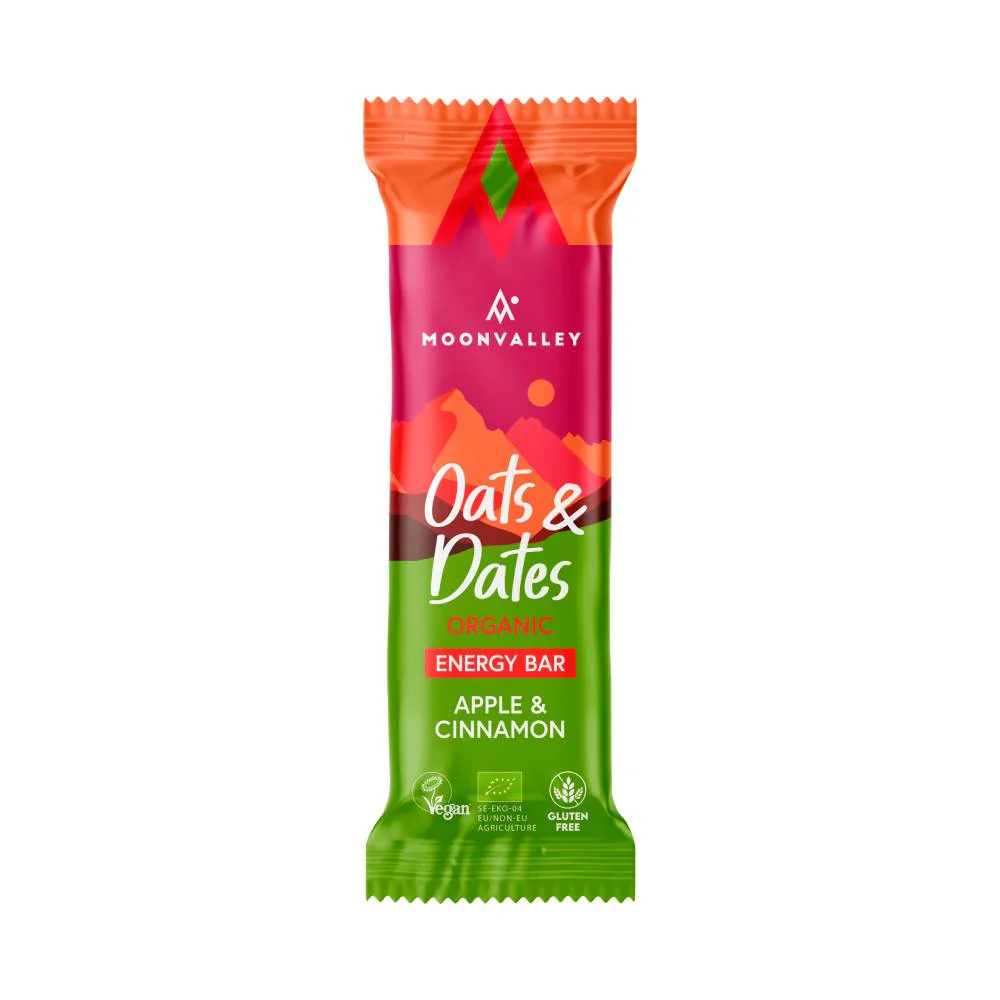 BARRITA ENERGÉTICA MOONVALLEY - Avena, Dátiles, Manzana y Canela