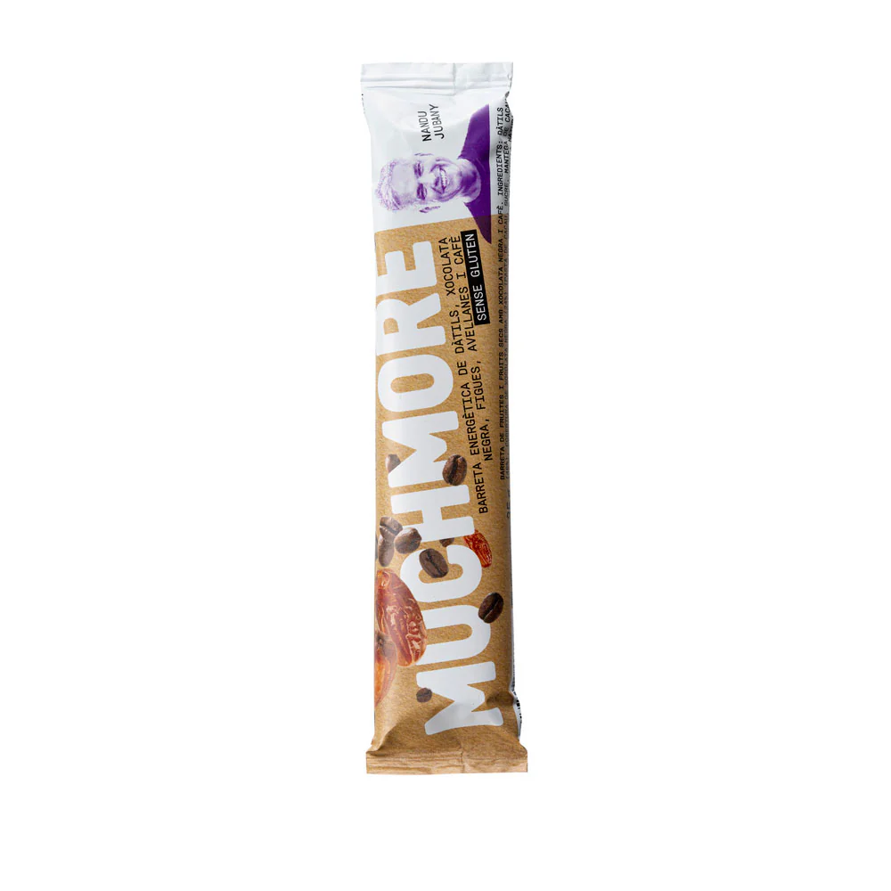 BARRITA ENERGÉTICA MUCHMORE - Chocolate Negro, Higos, Avellanas y Café