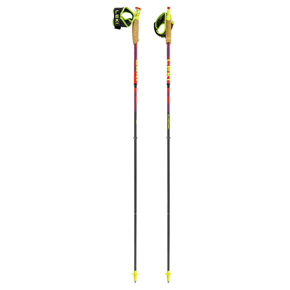 BASTONES LEKI ULTRATRAIL FX.ONE SUPERLITE - Bright Red / Violet / Neon Yellow