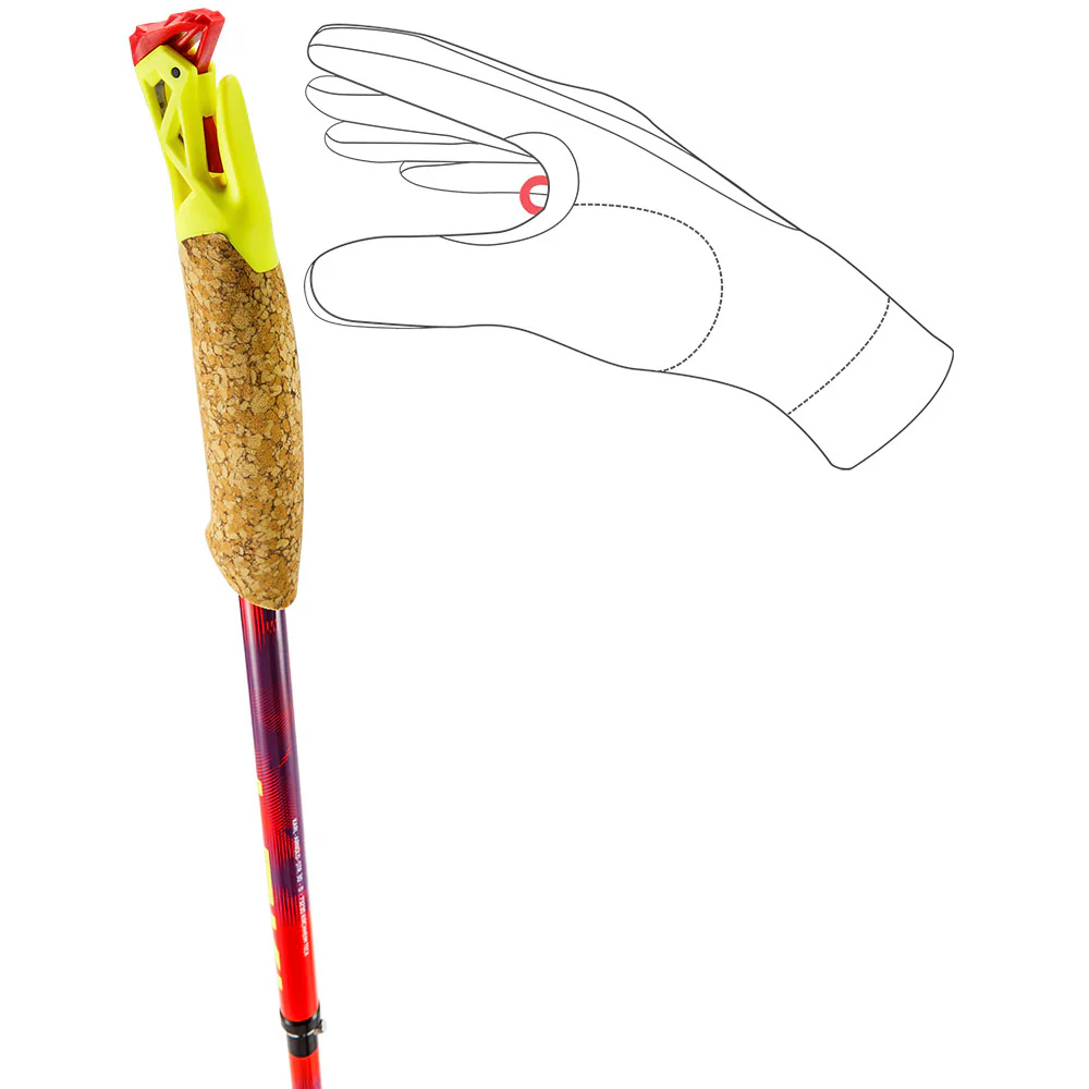 BASTONES LEKI ULTRATRAIL FX.ONE SUPERLITE - Bright Red / Violet / Neon Yellow - Image 6