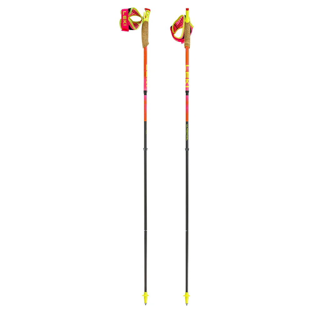 BASTONES LEKI ULTRATRAIL FX.ONE SUPERLITE - Neon Pink / Pastel Orange / Neon Yellow