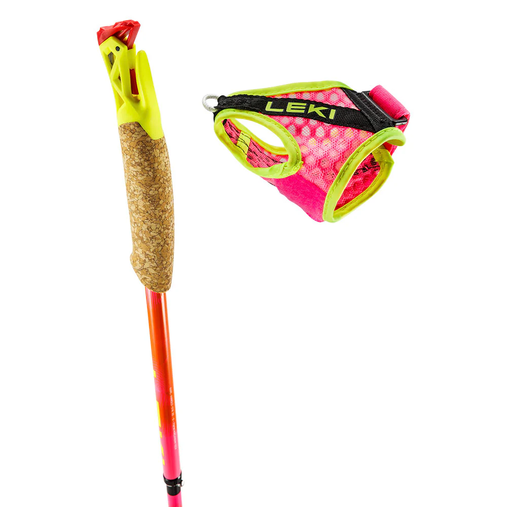 BASTONES LEKI ULTRATRAIL FX.ONE SUPERLITE - Neon Pink / Pastel Orange / Neon Yellow - Image 4