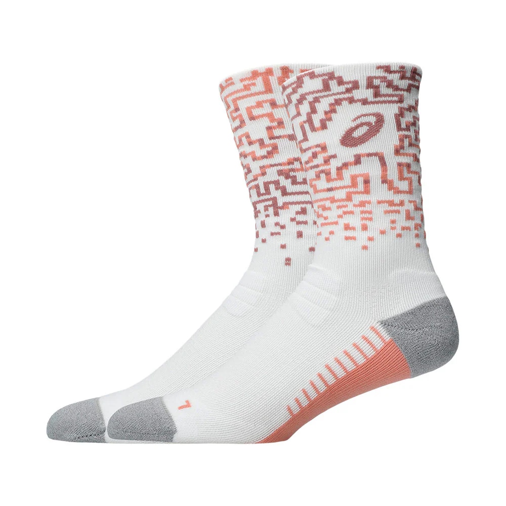 CALCETINES ASICS PERFORMANCE RUN CREW - Brilliant White / Morganite / Pearl Pink - Image 2