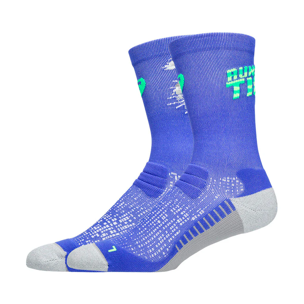 CALCETINES ASICS PERFORMANCE RUN CREW - Cobalt Burst / Vital Green - Image 2