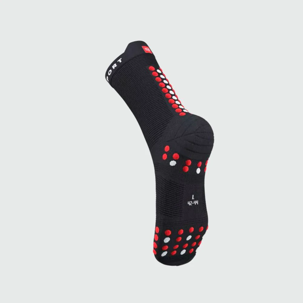 CALCETINES COMPRESSPORT PRO RACING V4.0 RUN HIGH - Black / Red - Image 4