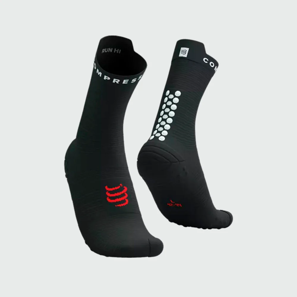 CALCETINES COMPRESSPORT PRO RACING V4.0 RUN HIGH - Black / White