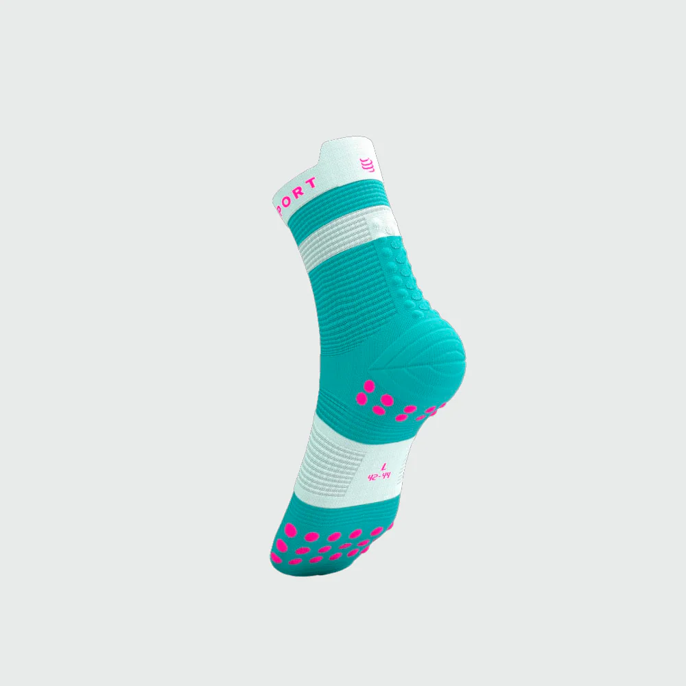 CALCETINES COMPRESSPORT PRO RACING V4.0 RUN HIGH - Ether / Neon Pink - Image 3