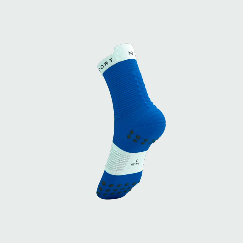 CALCETINES COMPRESSPORT PRO RACING V4.0 RUN HIGH - Princess Blue / White - Image 3