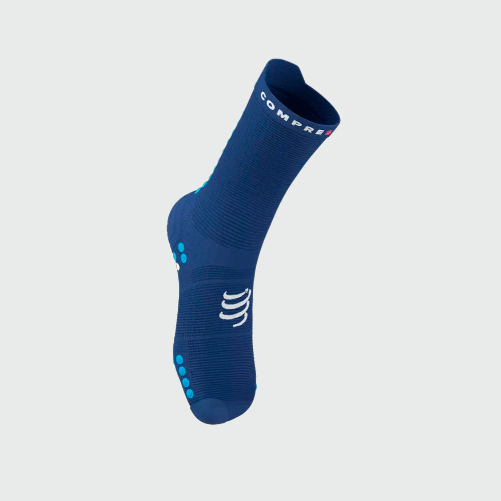 CALCETINES COMPRESSPORT PRO RACING V4.0 RUN HIGH - Sodalite / Fluo Blue - Image 2