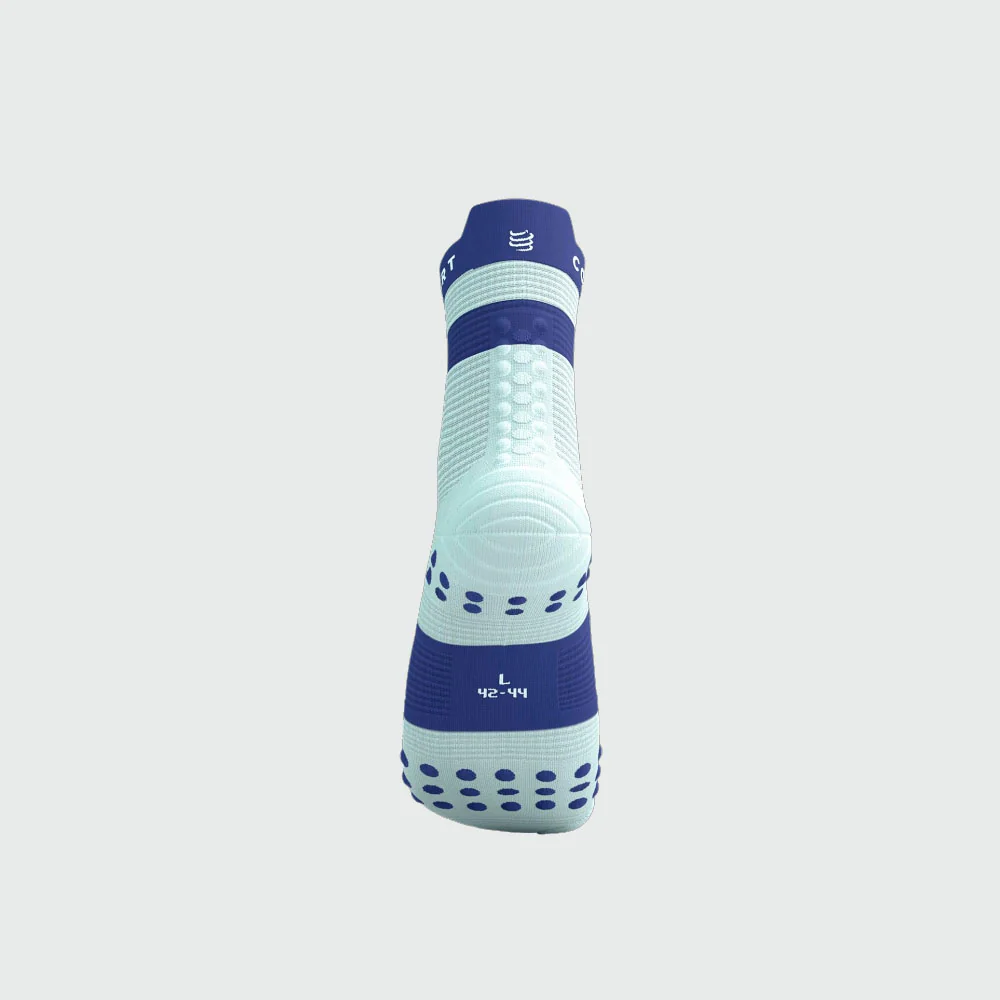 CALCETINES COMPRESSPORT PRO RACING V4.0 RUN HIGH - Star White / Orient Blue - Image 4