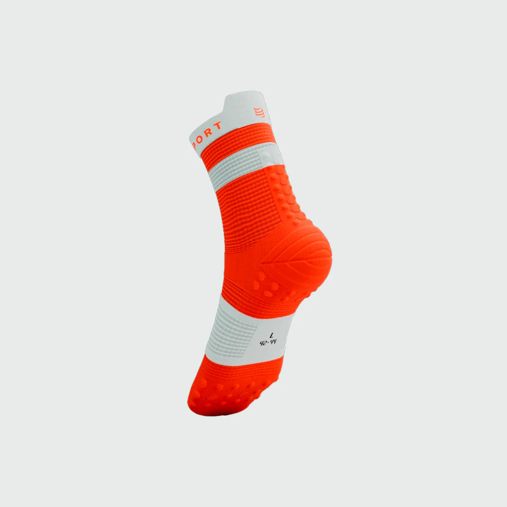 CALCETINES COMPRESSPORT PRO RACING V4.0 RUN HIGH - Tigerlily / White - Image 3