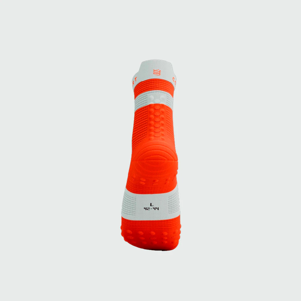 CALCETINES COMPRESSPORT PRO RACING V4.0 RUN HIGH - Tigerlily / White - Image 4