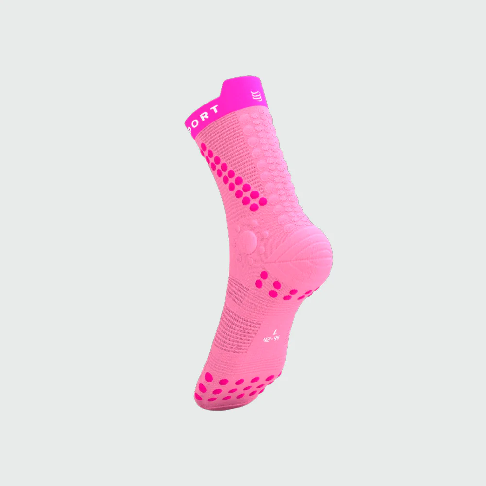 CALCETINES COMPRESSPORT PRO RACING V4.0 TRAIL - Begonia / Neon Pink - Image 3