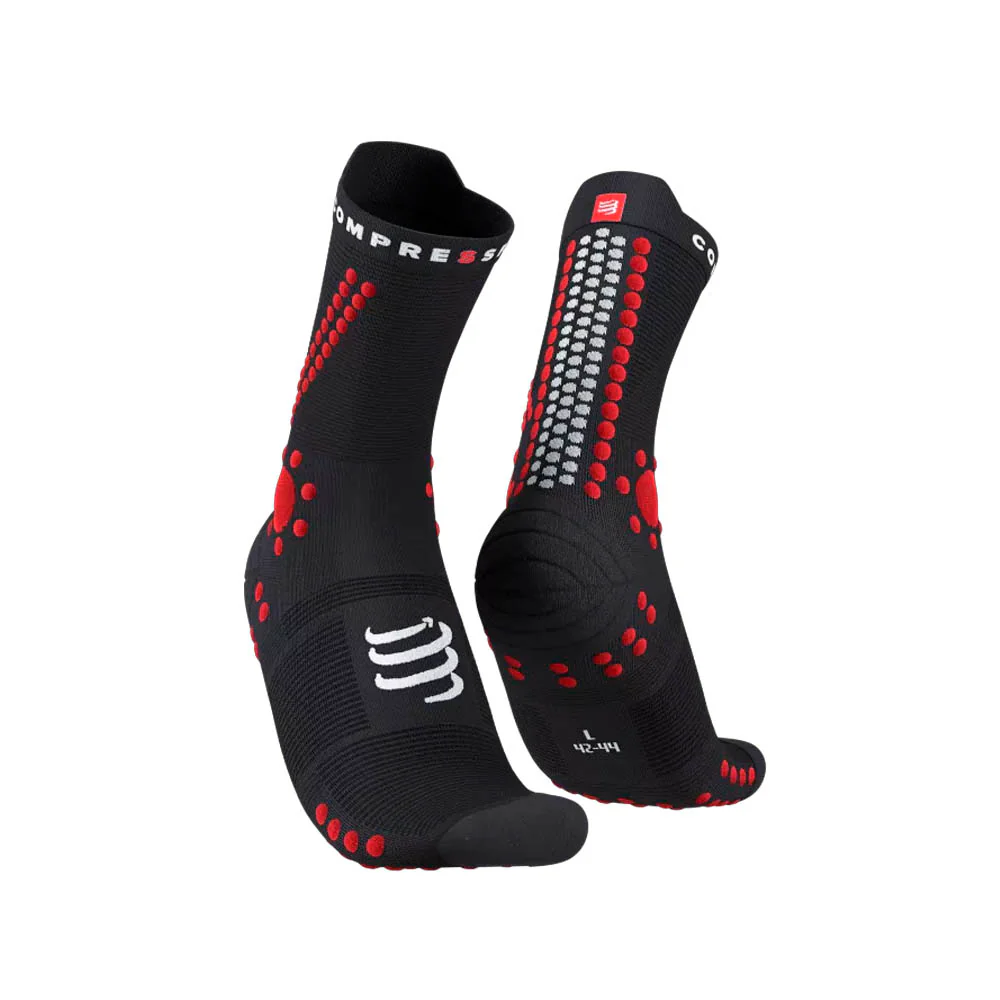 CALCETINES COMPRESSPORT PRO RACING V4.0 TRAIL - Black / Red