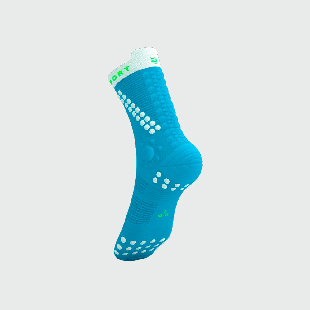 CALCETINES COMPRESSPORT PRO RACING V4.0 TRAIL - Norse Blue / Neon Green - Image 3
