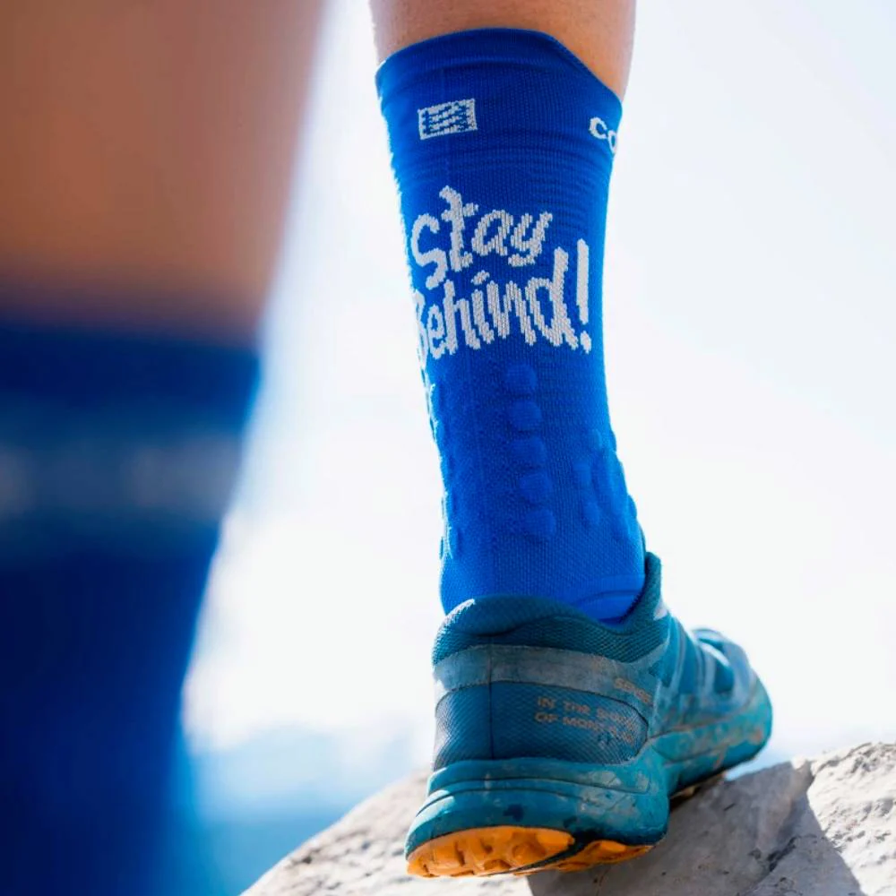CALCETINES COMPRESSPORT PRO RACING V4.0 TRAIL STAY BEHIND - Dazz Blue - Image 4