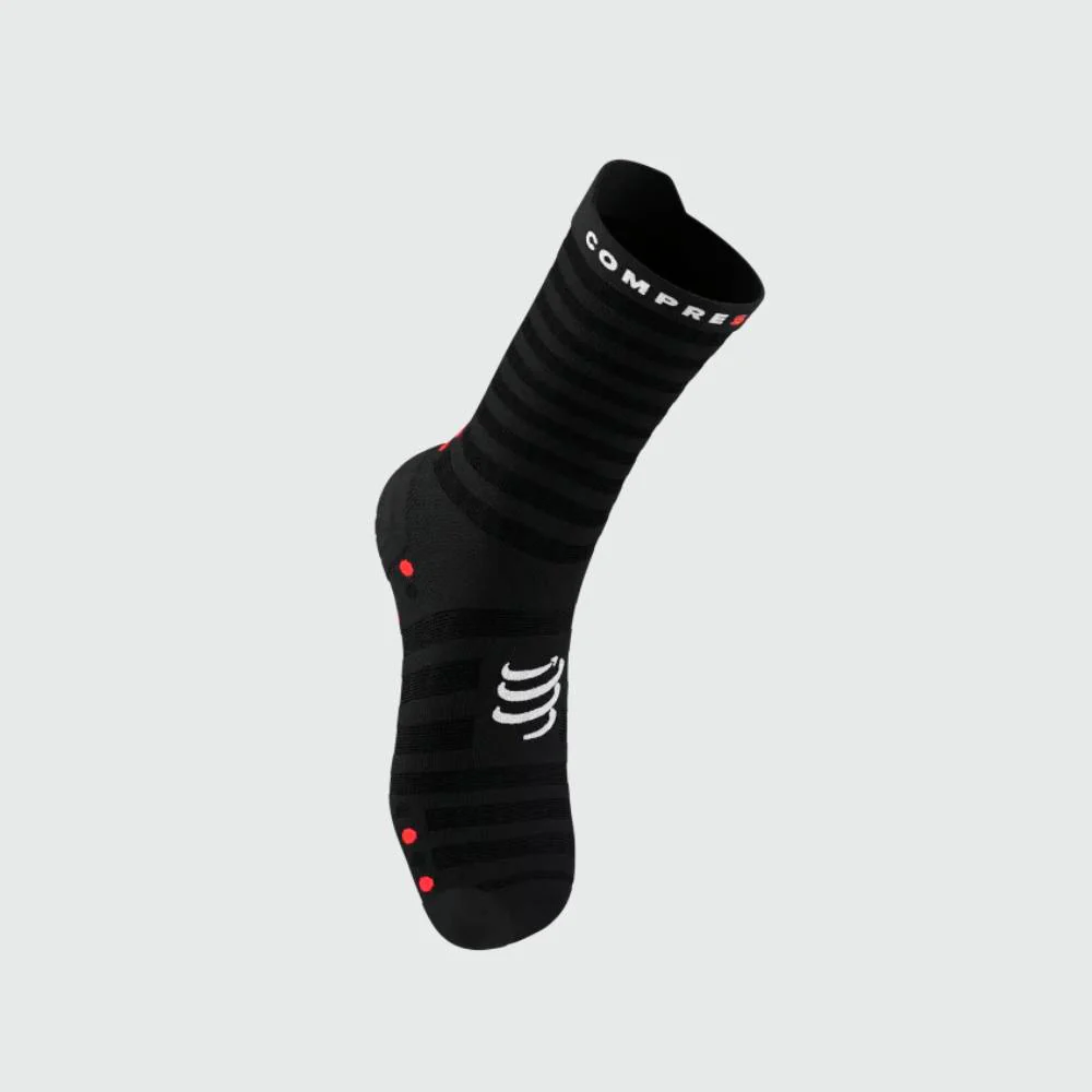 CALCETINES COMPRESSPORT PRO RACING V4.0 ULTRALIGHT RUN HIGH - Black / Red - Image 2