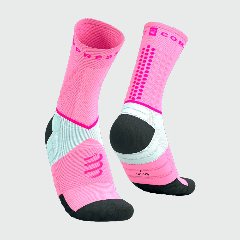 CALCETINES COMPRESSPORT ULTRA TRAIL V2.0 - Begonia / Neon Pink