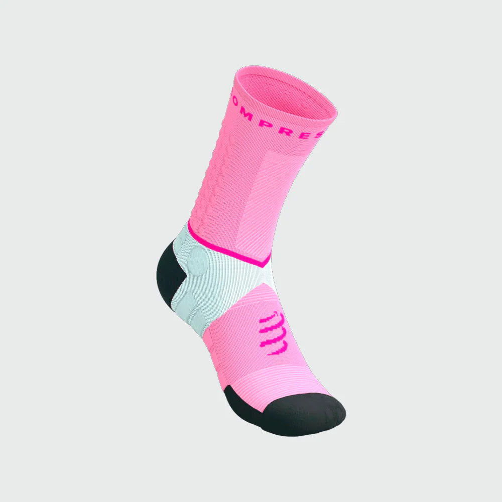 CALCETINES COMPRESSPORT ULTRA TRAIL V2.0 - Begonia / Neon Pink - Image 2