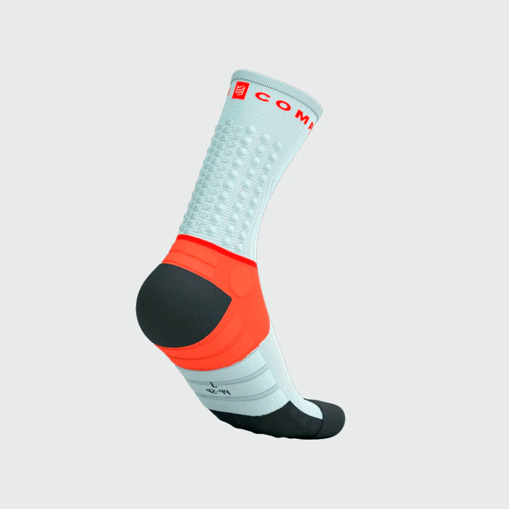 CALCETINES COMPRESSPORT ULTRA TRAIL V2.0 - Gray Violet / Tigerlily - Image 2