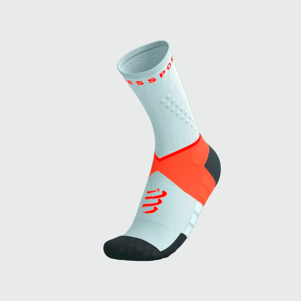 CALCETINES COMPRESSPORT ULTRA TRAIL V2.0 - Gray Violet / Tigerlily - Image 3