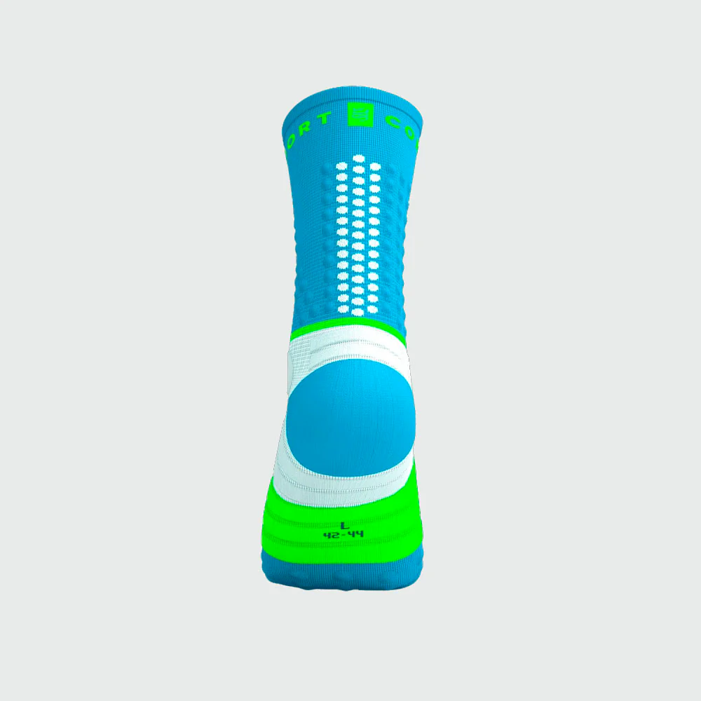 CALCETINES COMPRESSPORT ULTRA TRAIL V2.0 - Norse Blue / Neon Green - Image 4