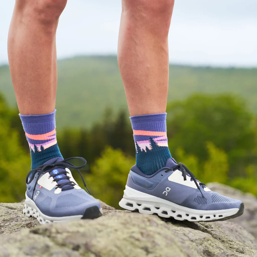 CALCETINES FEETURES TRAIL MAX CUSHION MINI CREW - Purple Aurora - Image 4