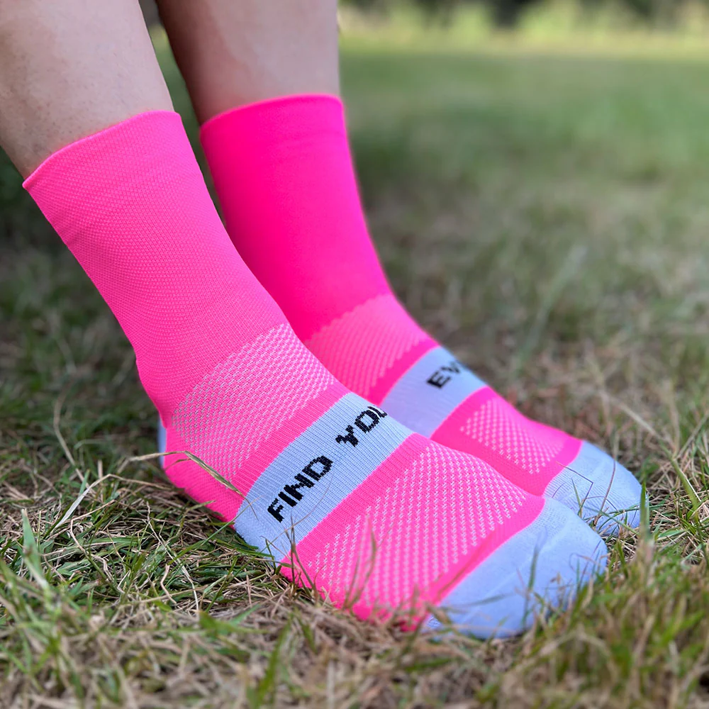 CALCETINES FIND YOUR EVEREST MEDIUM CUT - Fluor Deep Pink - Image 6