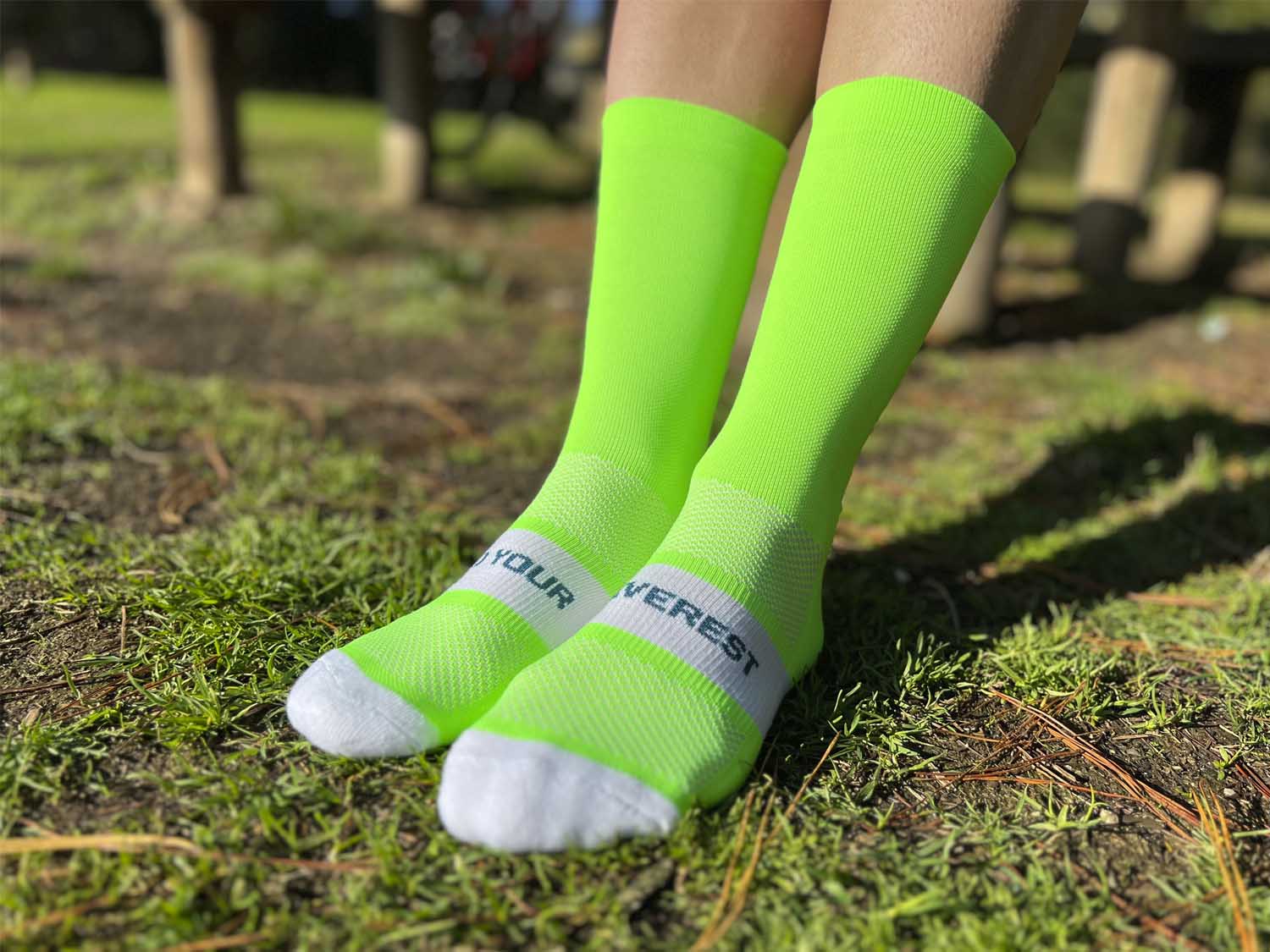 CALCETINES FIND YOUR EVEREST LONG CUT - Fluor Lime - Image 5