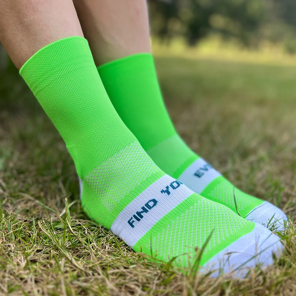 CALCETINES FIND YOUR EVEREST MEDIUM CUT - Fluor Lime - Image 6