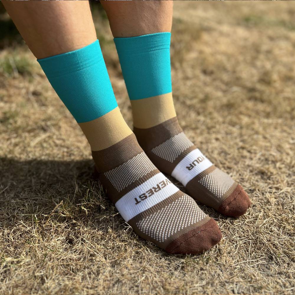 CALCETINES FIND YOUR EVEREST LONG CUT - Blue Mustard - Image 4