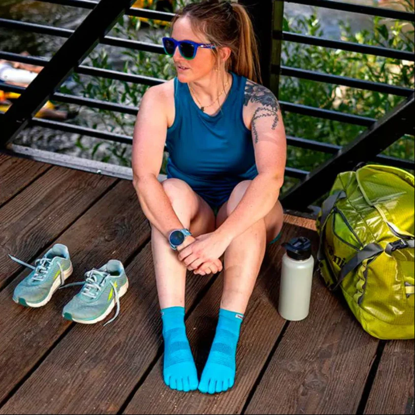 CALCETINES INJINJI RUN LIGHTWEIGHT MINI-CREW - Pacific Blue - Image 2