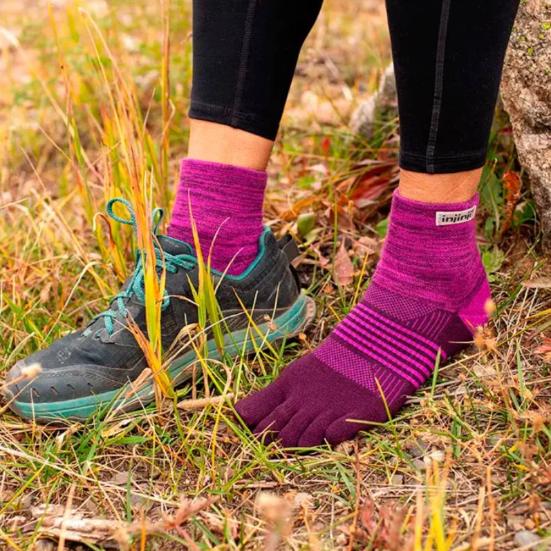 CALCETINES INJINJI TRAIL MIDWEIGHT MINI-CREW MUJER - Violet - Image 2