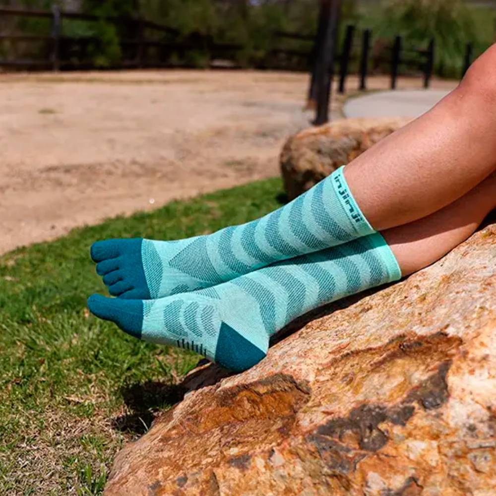 CALCETINES INJINJI ULTRA RUN CREW MUJER - Glacier - Image 2