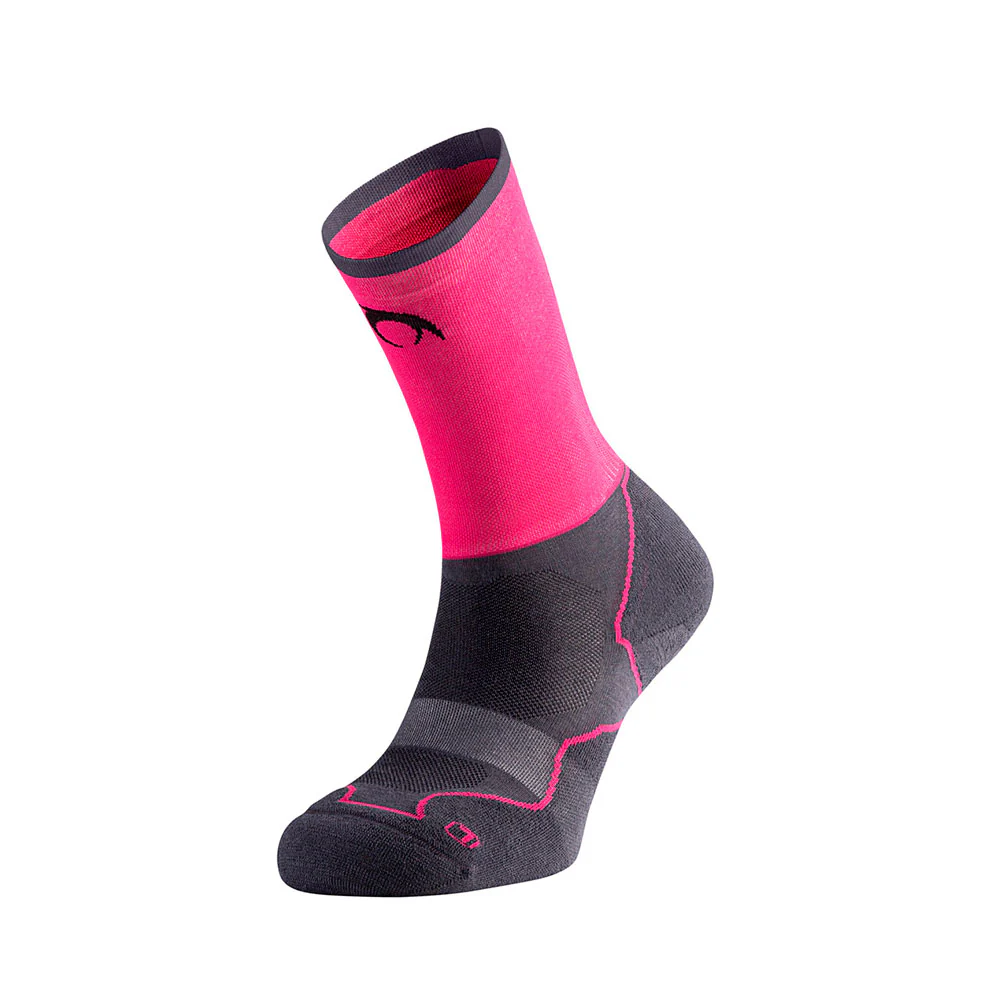 CALCETINES COMPRESIVOS LURBEL DESAFÍO FIVE - Gris Marengo / Fucsia