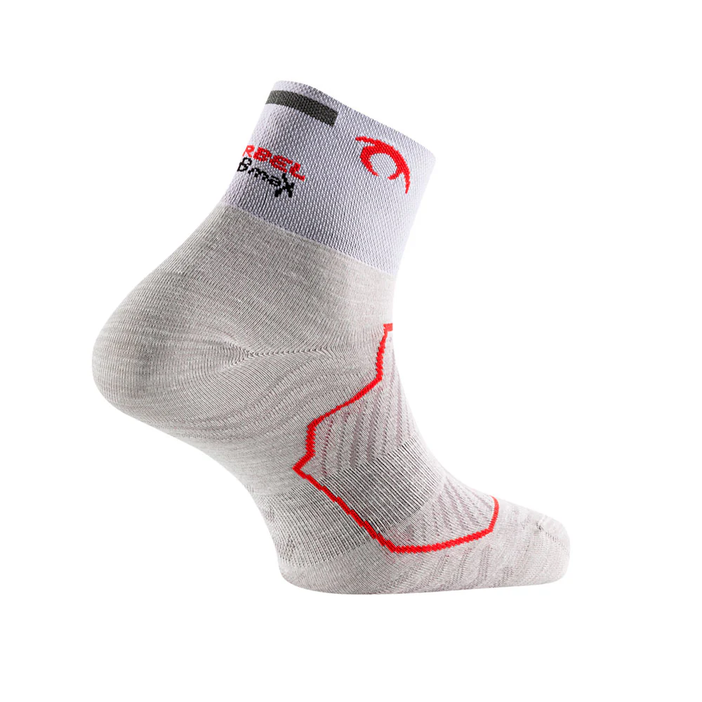 CALCETINES LURBEL RACE THREE - Gris Hielo / Rojo - Image 2