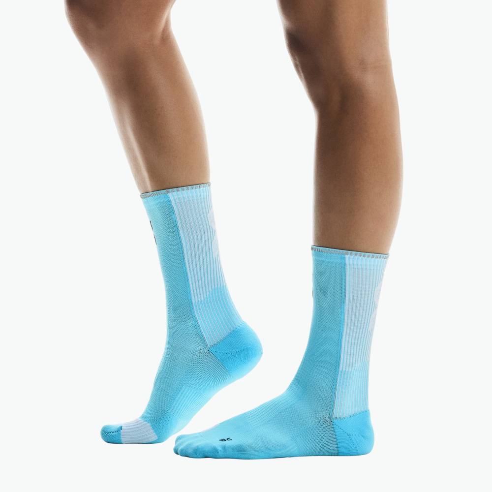 CALCETINES ON PERFORMANCE RUN HIGH - Horizon / White