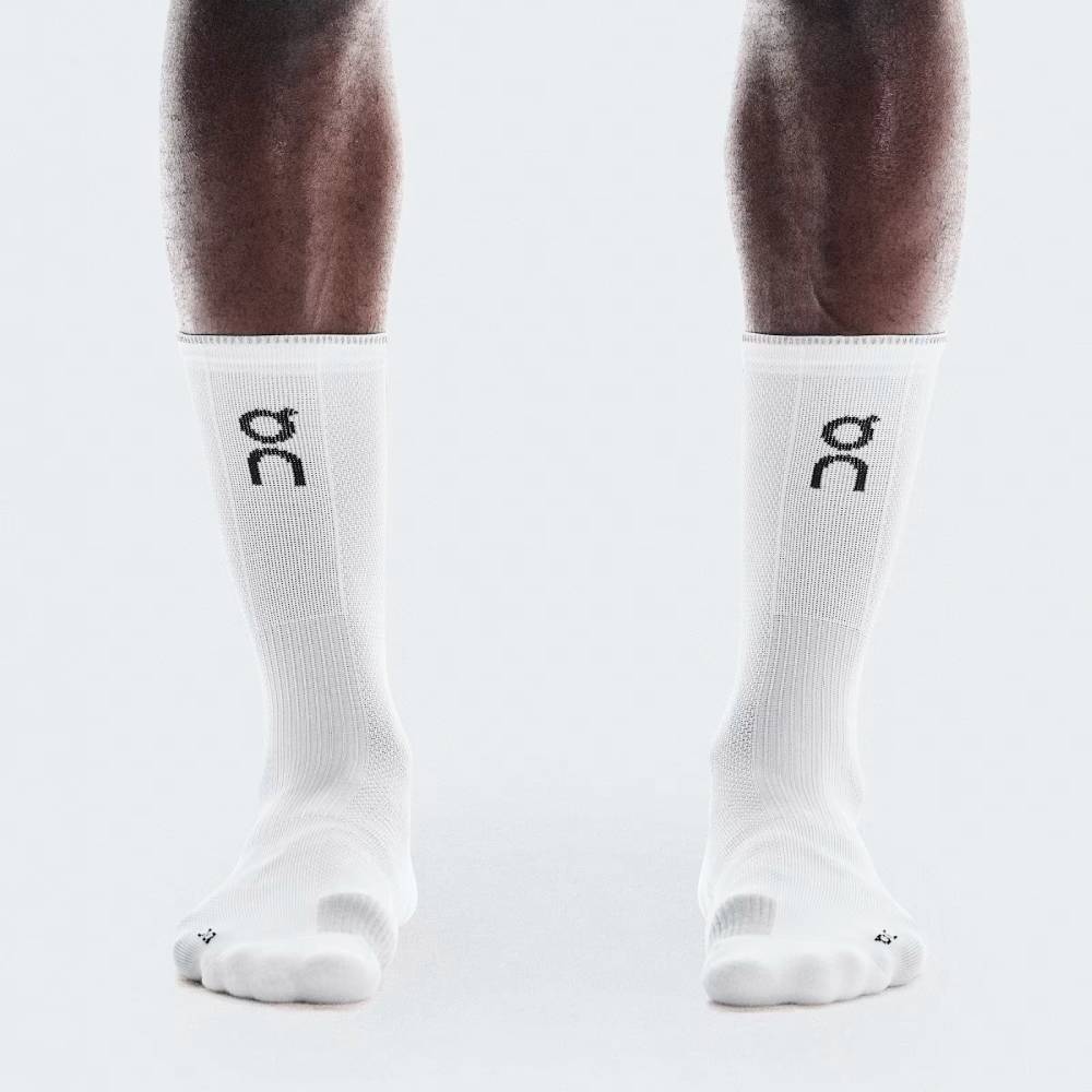 CALCETINES ON PERFORMANCE RUN HIGH - White / Glacier - Image 2