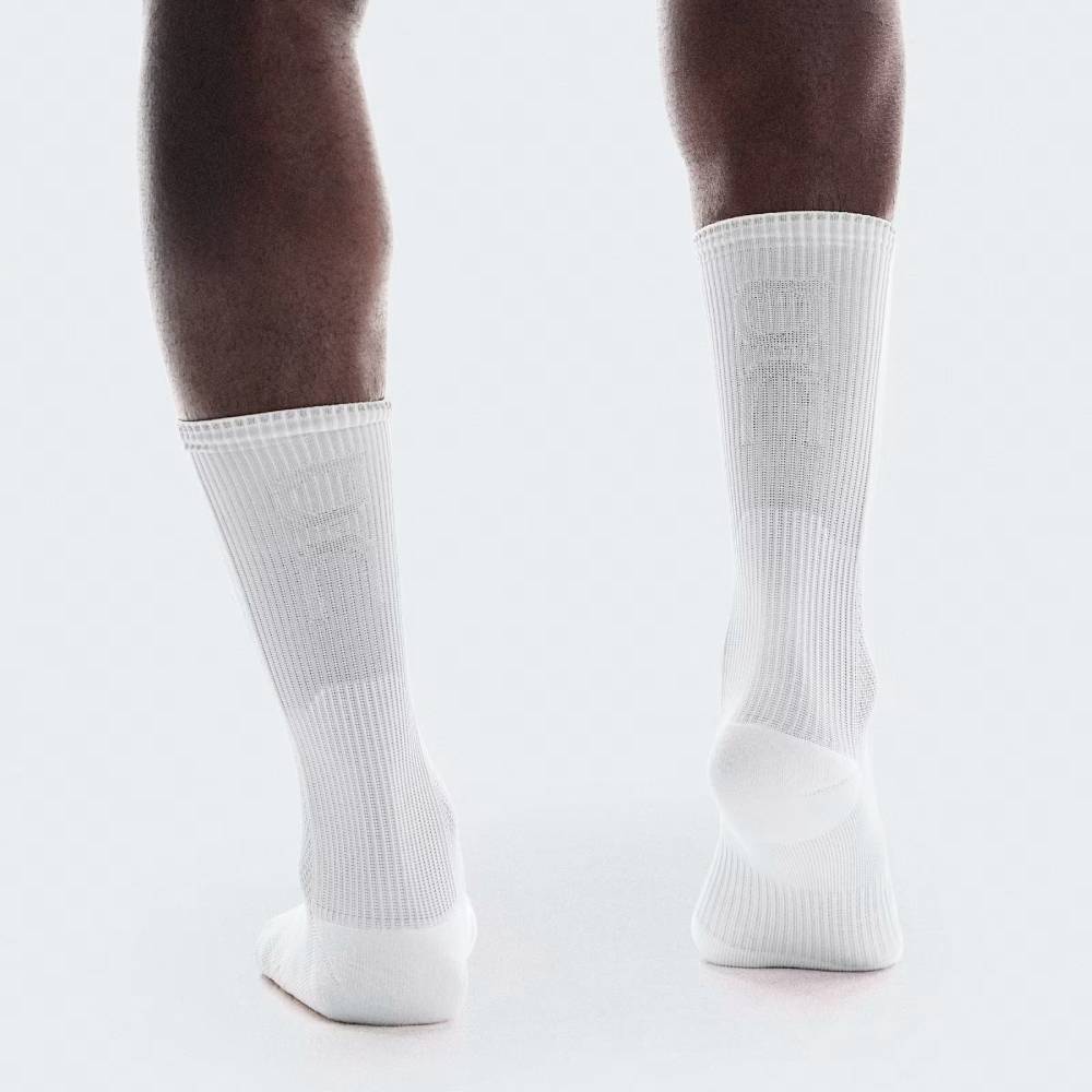 CALCETINES ON PERFORMANCE RUN HIGH - White / Glacier - Image 3