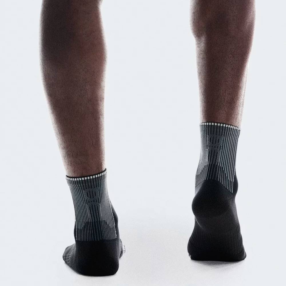 CALCETINES ON PERFORMANCE RUN MID - Black / Eclipse - Image 3