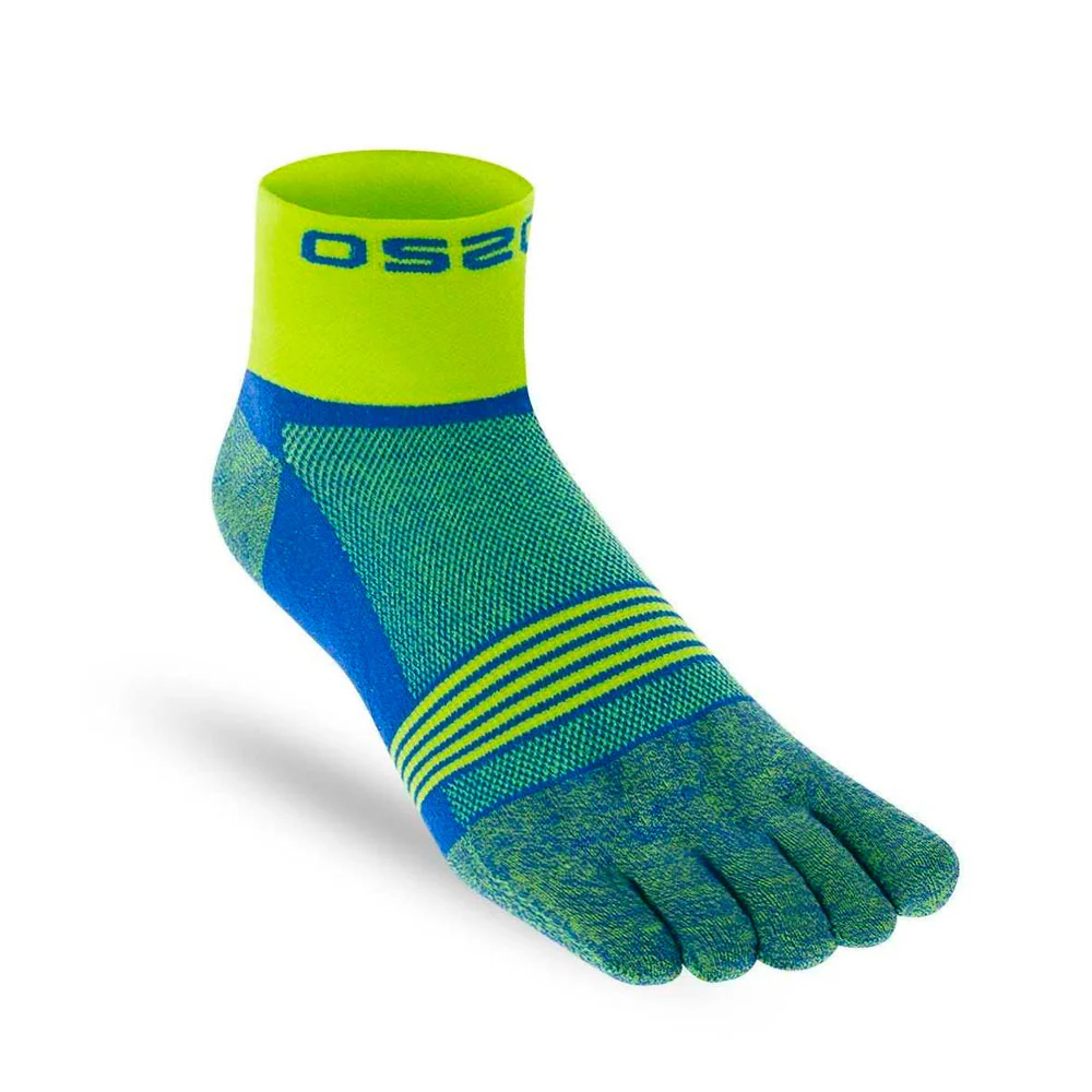 CALCETINES OS2O TRAIL RUNNING TOESOCKS - Azul Lima