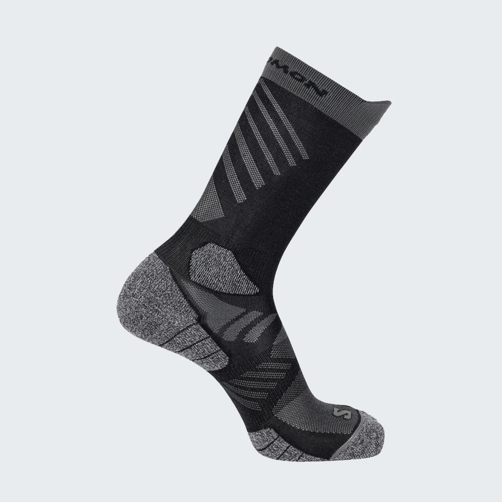 CALCETINES SALOMON AERO CREW - Black / Castlerock