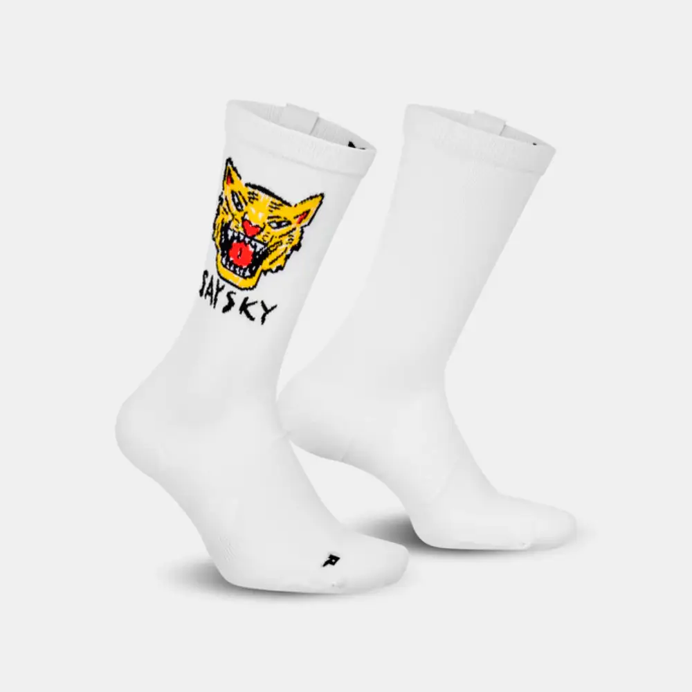 CALCETINES SAYSKY COMBAT HIGH SOCKS - White Tiger