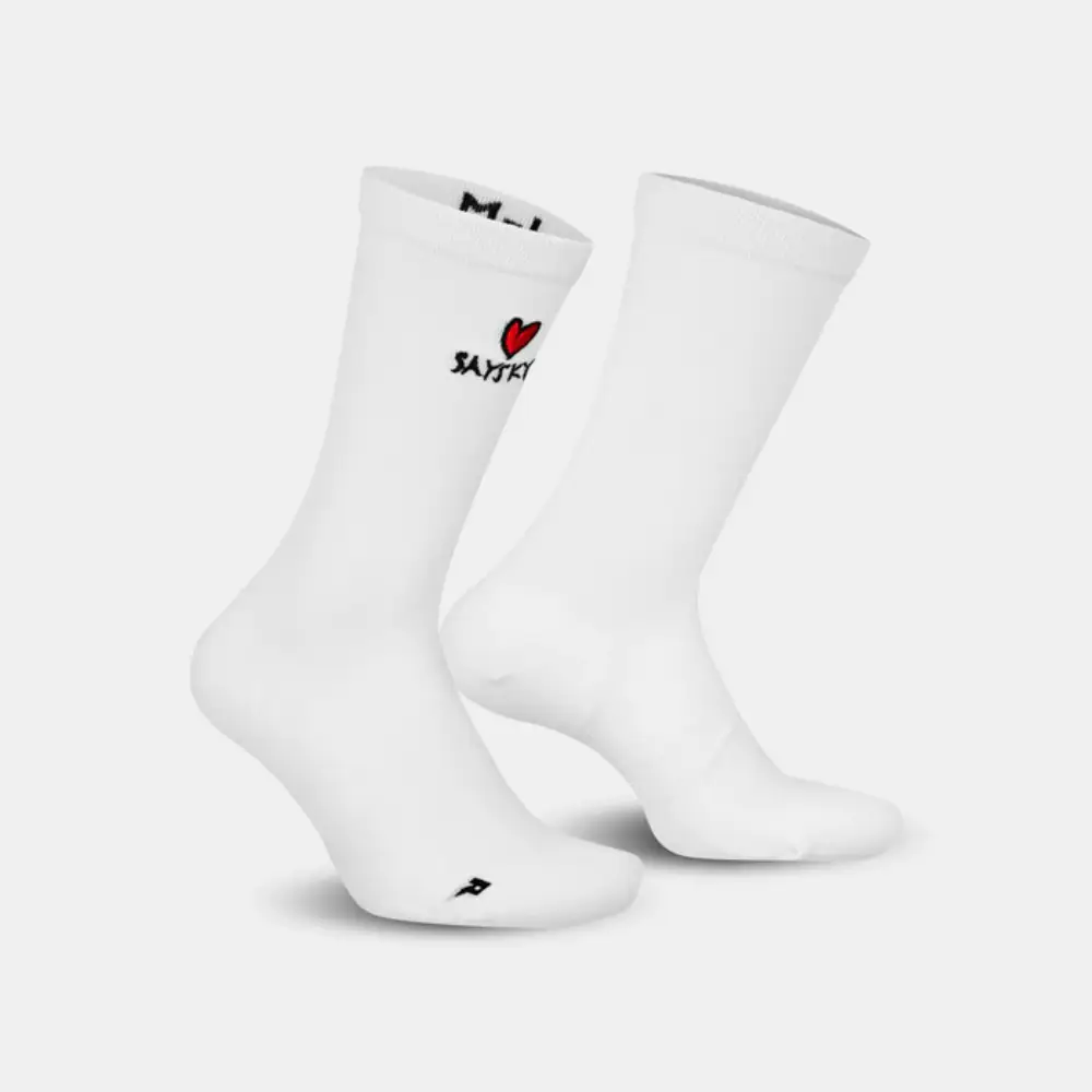 CALCETINES SAYSKY COMBAT HIGH SOCKS - White Heart