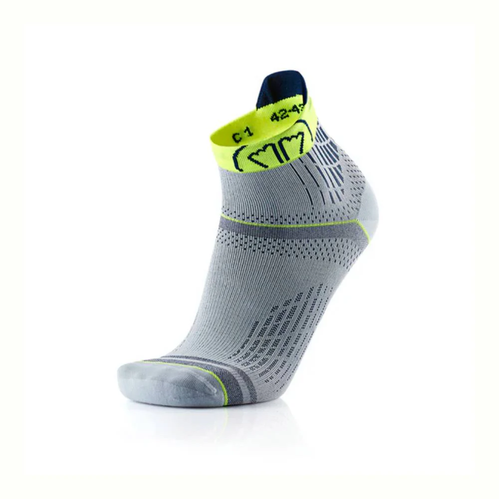 CALCETINES SIDAS RUN FEEL - Gris / Amarillo