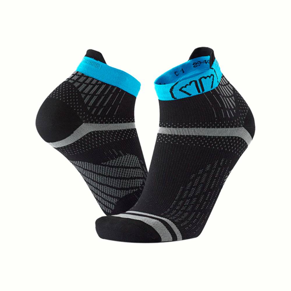 CALCETINES SIDAS RUN FEEL - Negro / Turquesa - Image 2