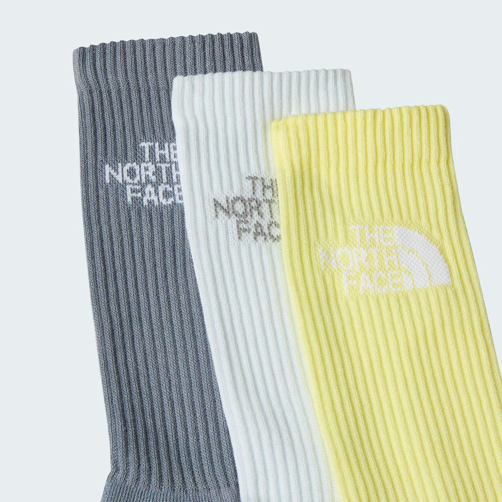 CALCETINES THE NORTH FACE MULTISPORT CREW (PACK 3 CALCETINES) - Transcendent Grey / Pearl Stone / Lemon Mist - Image 2