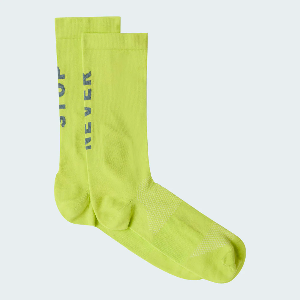 CALCETINES THE NORTH FACE TRAIL RUN CREW NEVER STOP - Fizz Lime / Granite Grey