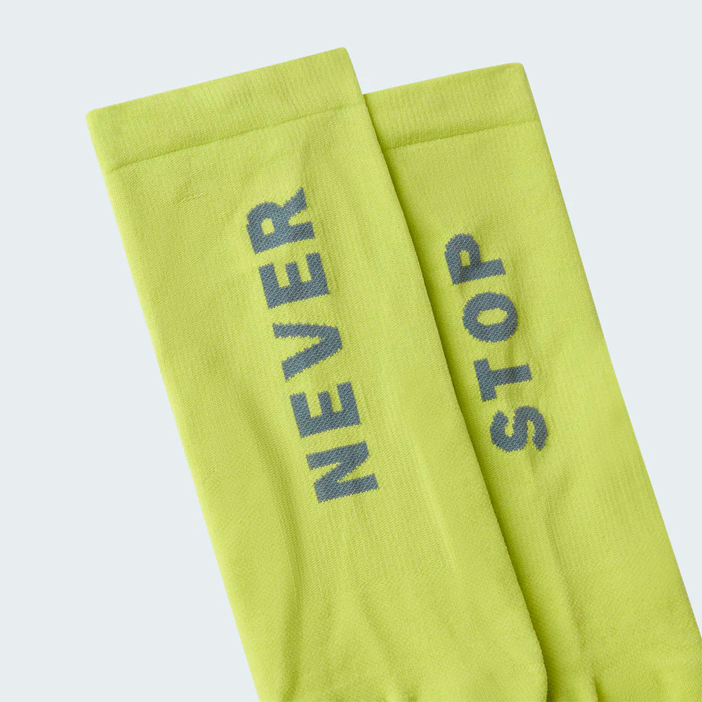 CALCETINES THE NORTH FACE TRAIL RUN CREW NEVER STOP - Fizz Lime / Granite Grey - Image 2